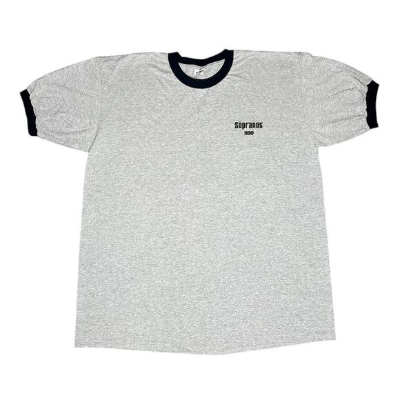 Vintage Y2k The Sopranos HBO TV Promo Logo T-Shirt - Picture 1 of 4